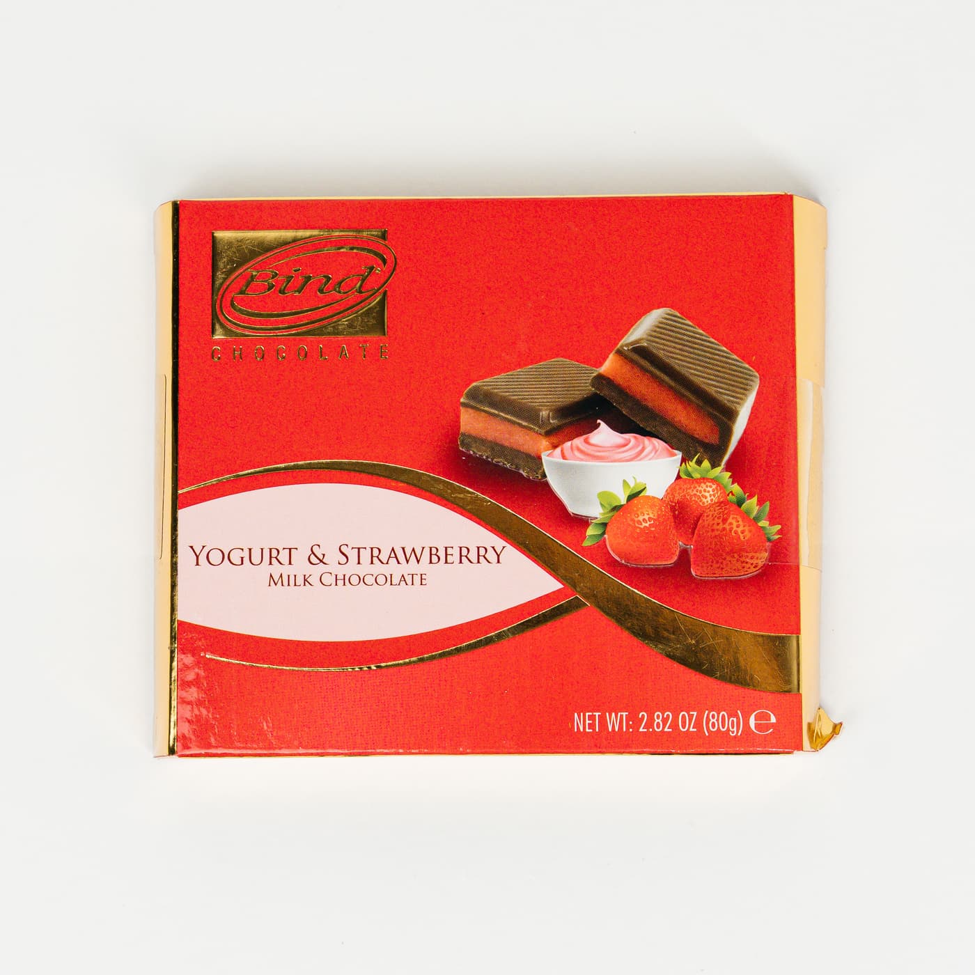 Шоколад BIND Молочный со вкусом йогурта и клубники 80гр