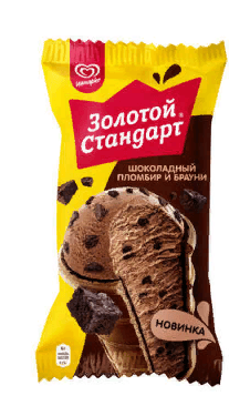 Мороженое ЗОЛОТОЙ СТАНДАРТ "Шоколадный/Брауни" 90 г